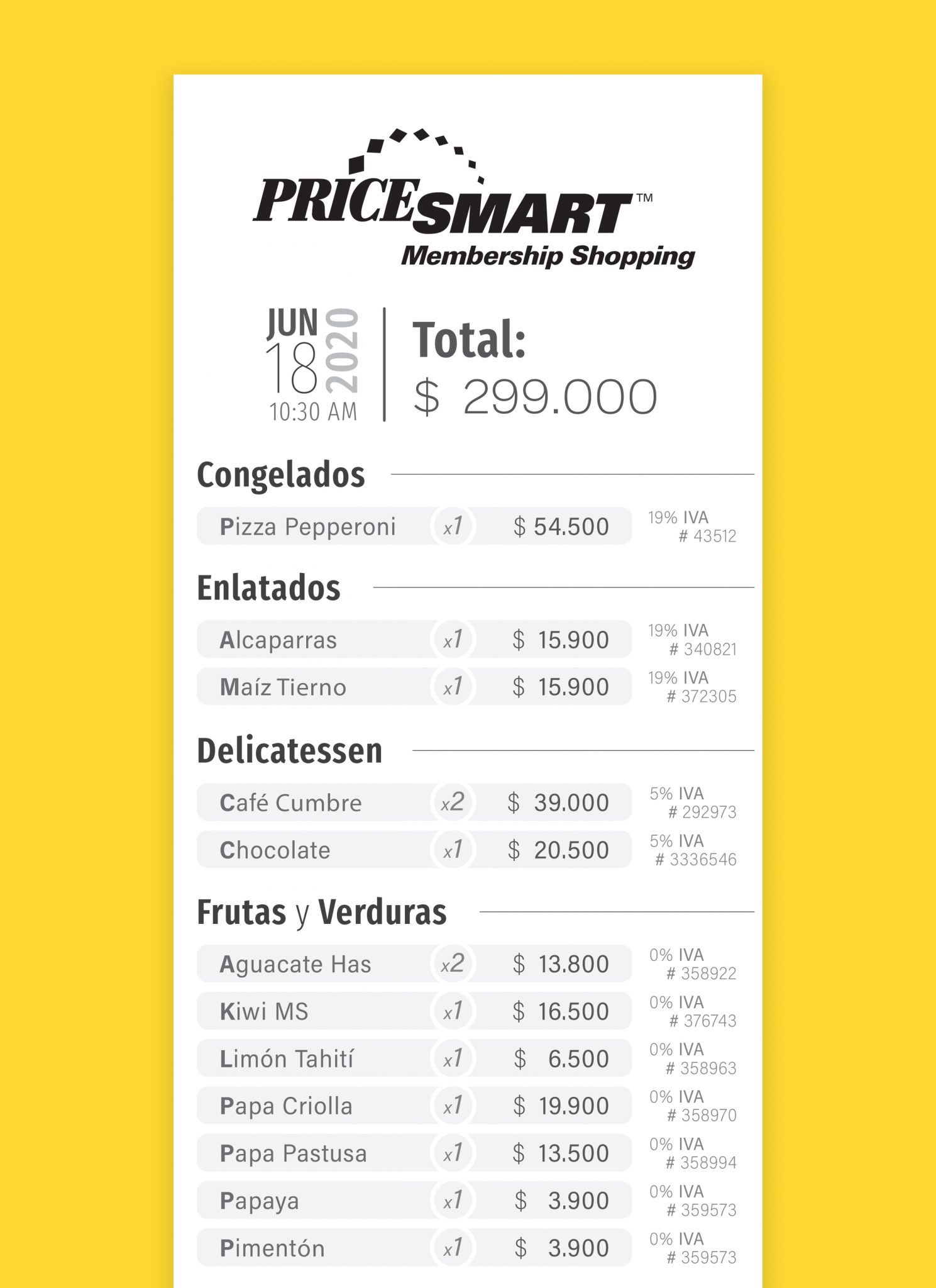 DISO3911/ ELECTIVA » Ej 01: Rediseño De Recibos De Supermercado