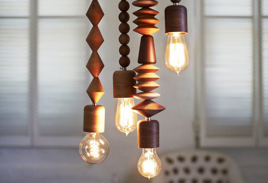 Wooden Pendant lights